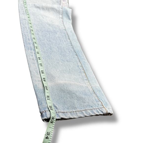 Vintage 90s Jeans 26x33 Straight Leg Floral Embroidery Corduroy Handmade Brazil - Picture 10 of 11